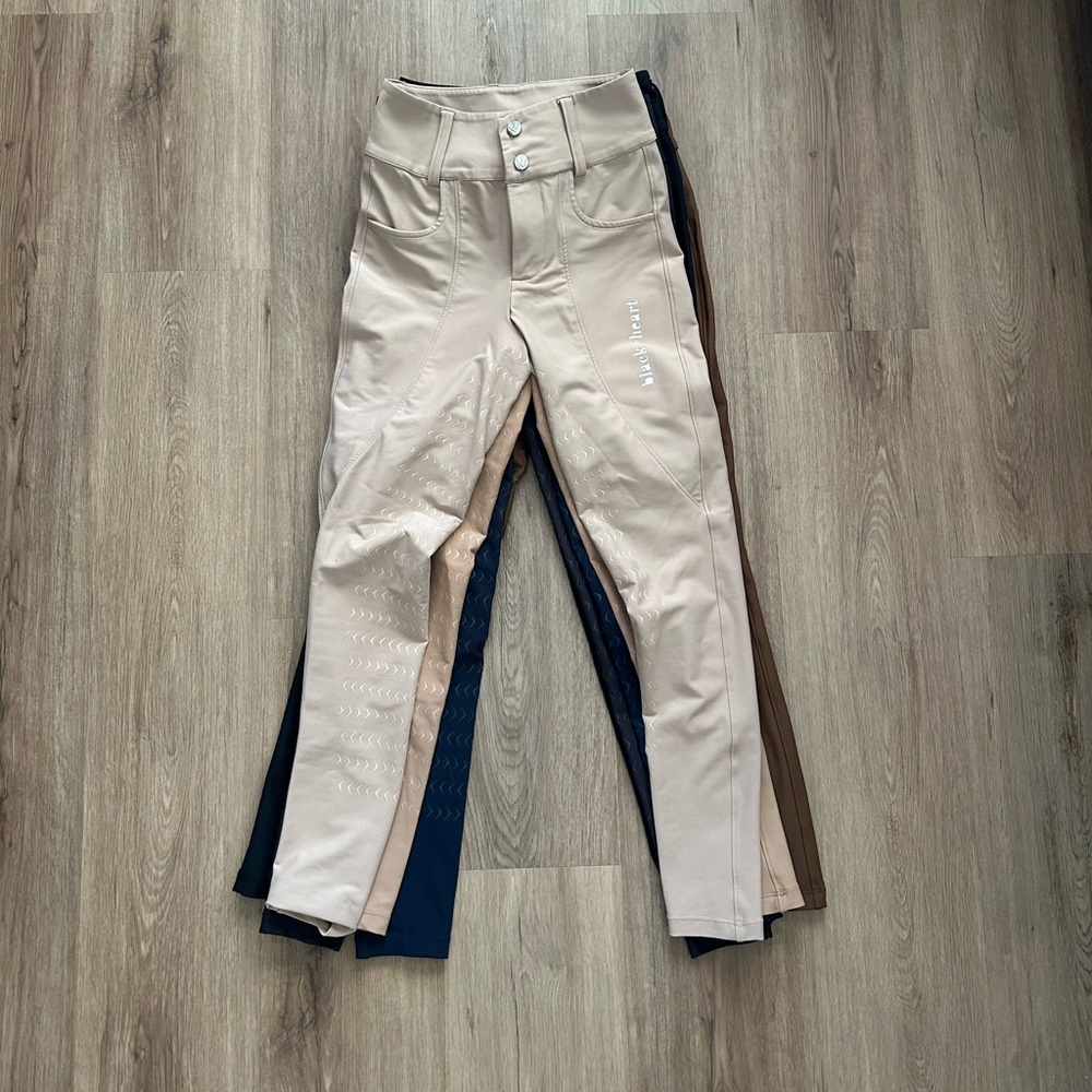 Black Heart equestrian horse riding pants/ breeches.